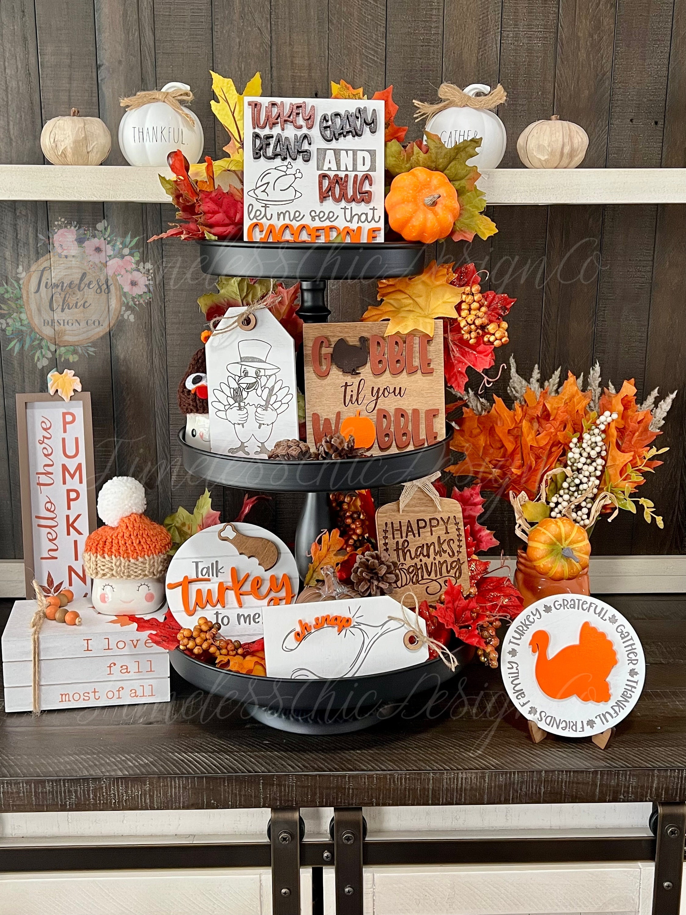 Thanksgiving Tier Tray, Fall Tier Tray, Thanksgiving Signs
