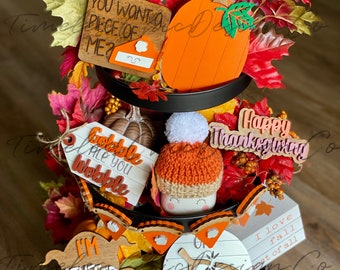 Fall Tiered Tray, Thanksgiving Tier Tray, Thanksgiving Signs, 3 Tiered Tray, Thanksgiving Decor, Fall Signs, Fall Decor, Autumn Decor, Signs