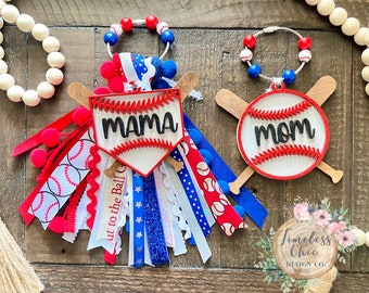Baseball Bogg Bag Tassel, Bag Charm, Car charm, Bookbag tag, Diaper bag tag, Purse charm, Personalized tag, Sports bag tag, baseball gift
