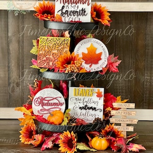 Fall Tiered Tray Decor, Thanksgiving Tiered Tray, Autumn Tiered Tray, Fall Sign, Fall Tier Tray, 3 Tier Tray Decor, Fall Decor, Autumn Decor