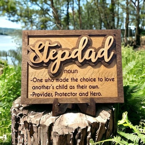 Stepdad gift, Gift for stepdad, Fast shipping, Father’s Day gift, stepped up dad, birthday gift for stepfather, stepdad frame