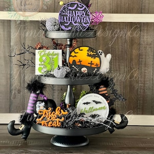 Plateau d'Halloween, Plaques d'Halloween, Décorations pour Halloween, Mini plaques 3D, Plaques gravées, Plaques d'Halloween, Décoration de plateau