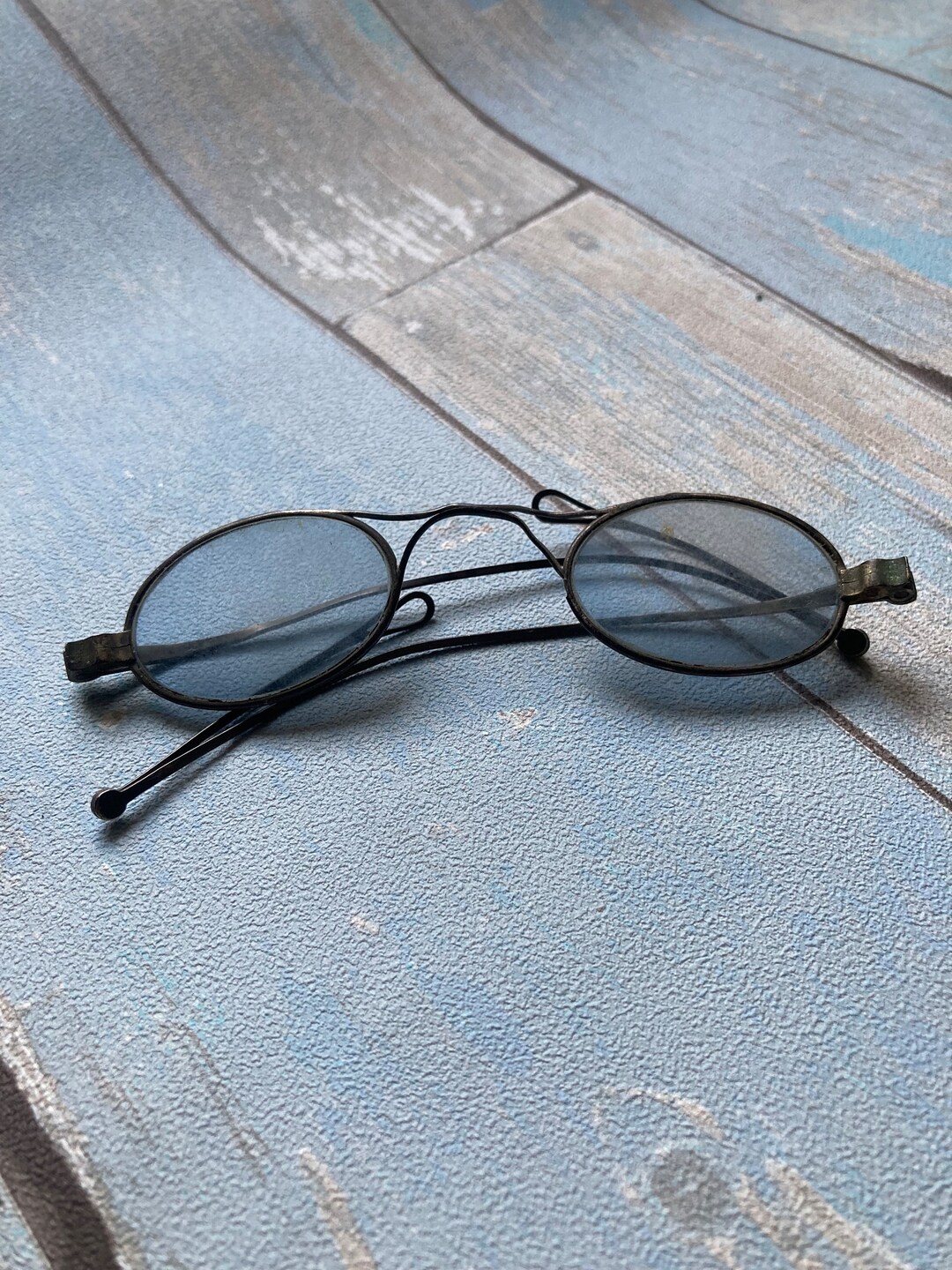 Antique Spectacles. French Vintage Oval Lens Spectacles. Vintage