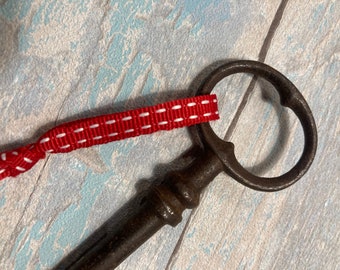 Large Antique French key. Large old key. French vintage. Chateau key. Large metal doorkey. Steel key. Stocking stuffer.