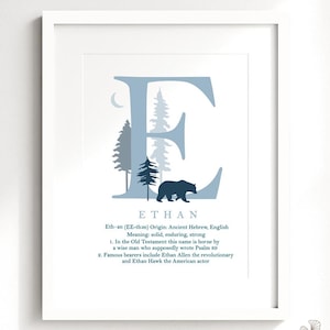 Monogram Name and Meaning Scenic with Landscapes and Animals Set 1 | Digital or Printed or Framed // #15010CP