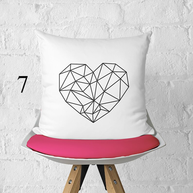 Graphic Pillow Black and White Set 4 // 20x20 18x18 16x16 Etsy