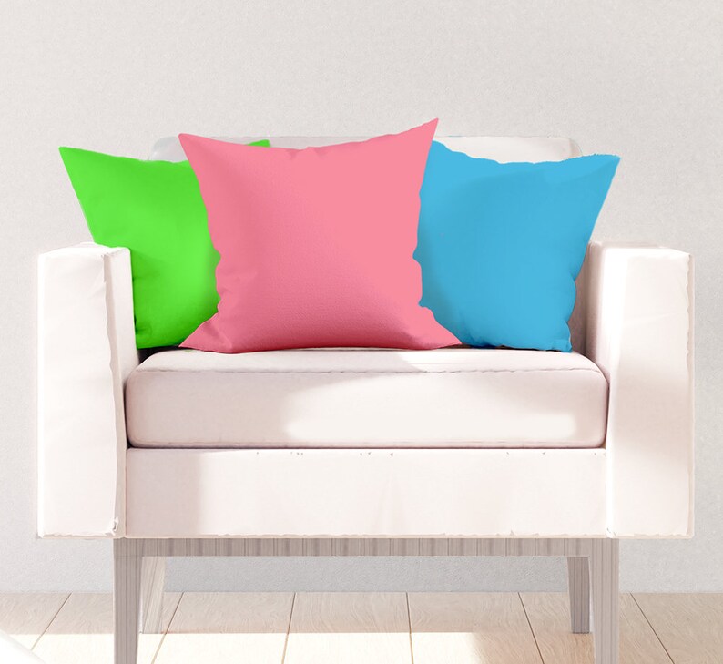 Graphic Pillow Medium Solid Colors to Match // 20x20 18x18 Etsy