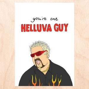 ONE HELLUVA GUY - Funny Father's Day Card - Guy Card - Foodie Card - Father's Day - Any Occasion Card - Cards For Men