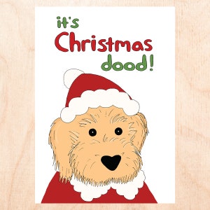 CHRISTMAS DOOD - Golden Doodle Weihnachtskarte - Hund Weihnachtskarte - Hund Weihnachtskarte - Golden Doodle Holiday