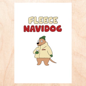 Fleece Navidog - Feliz Navidad - süße Weihnachtskarte - Hundeliebhaber Weihnachtskarte