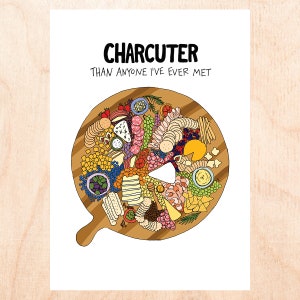 KARAKTER - Charcuterie Card - Punny Cheese Card - Punny Food Card - Leuke verjaardagskaart - Valentijnsdagkaart - Leuke liefdeskaart