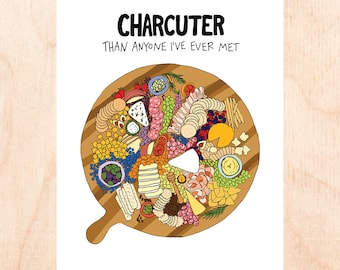 CHARCUTER - Charcuterie Card - Punny Cheese Card - Punny Food Card - Cute Anniversary Card - Valentine&#39;s Day Card - Cute Love Card