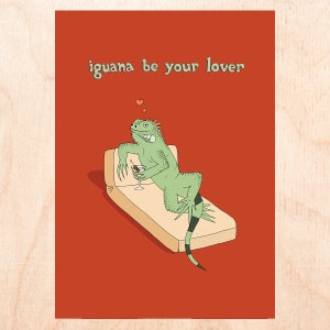 Iguana Be Your Lover - Karta miłosna - Karta rocznicowa - Karta walentynkowa