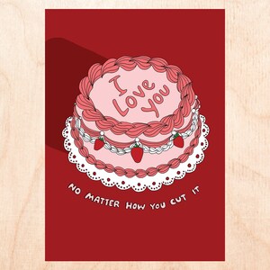 Love Cake Card - Valentijnsdag - Verjaardagskaart - Huwelijkskaart