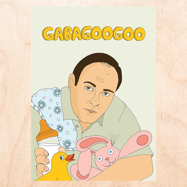 GABAGOOGOO - Funny New Baby Card - Soprano Baby Card