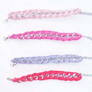 Woven Bracelet Best Selling Items Crochet Chain Bracelet Arm Candy Bracelets Everyday Bracelets Teenager Girl Bracelet Gift for Her Jewelry image 3