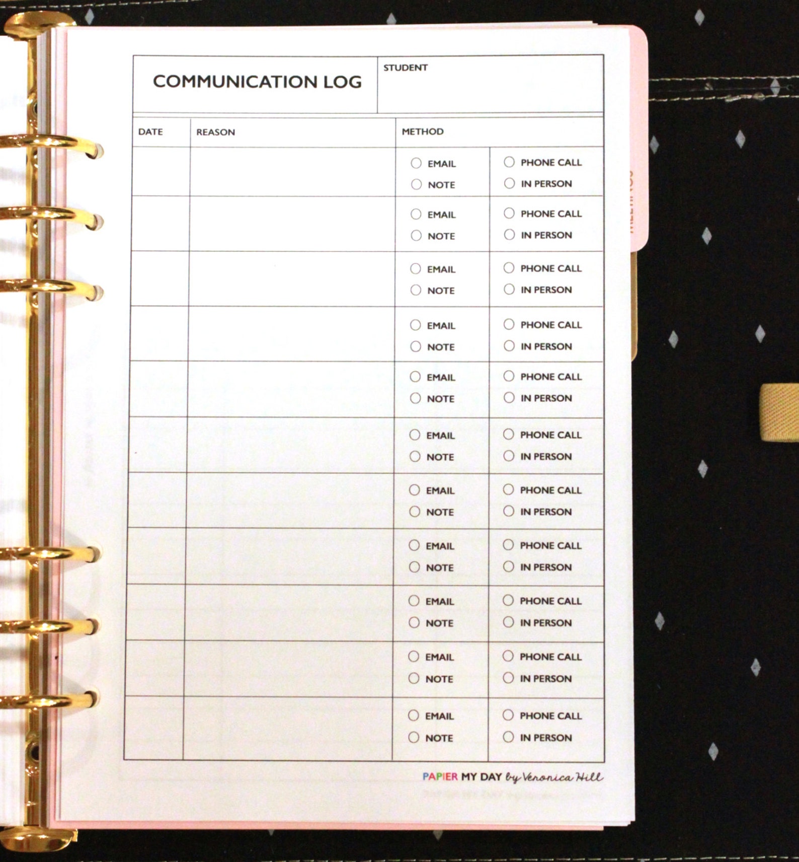 A5 Filofax Teacher's Planner Kit Lesson Plans and Grade Etsy