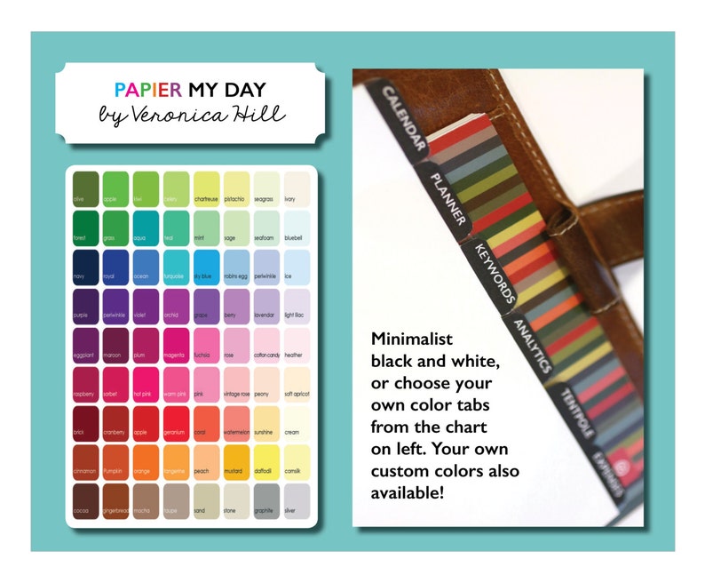 Printable Custom Filofax Dividers Fits Filofax Personal and | Etsy