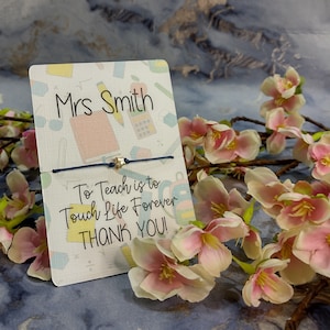Teacher Thank You Bracelet Gift, Teacher Gift, Present, End of Term, End of School.
