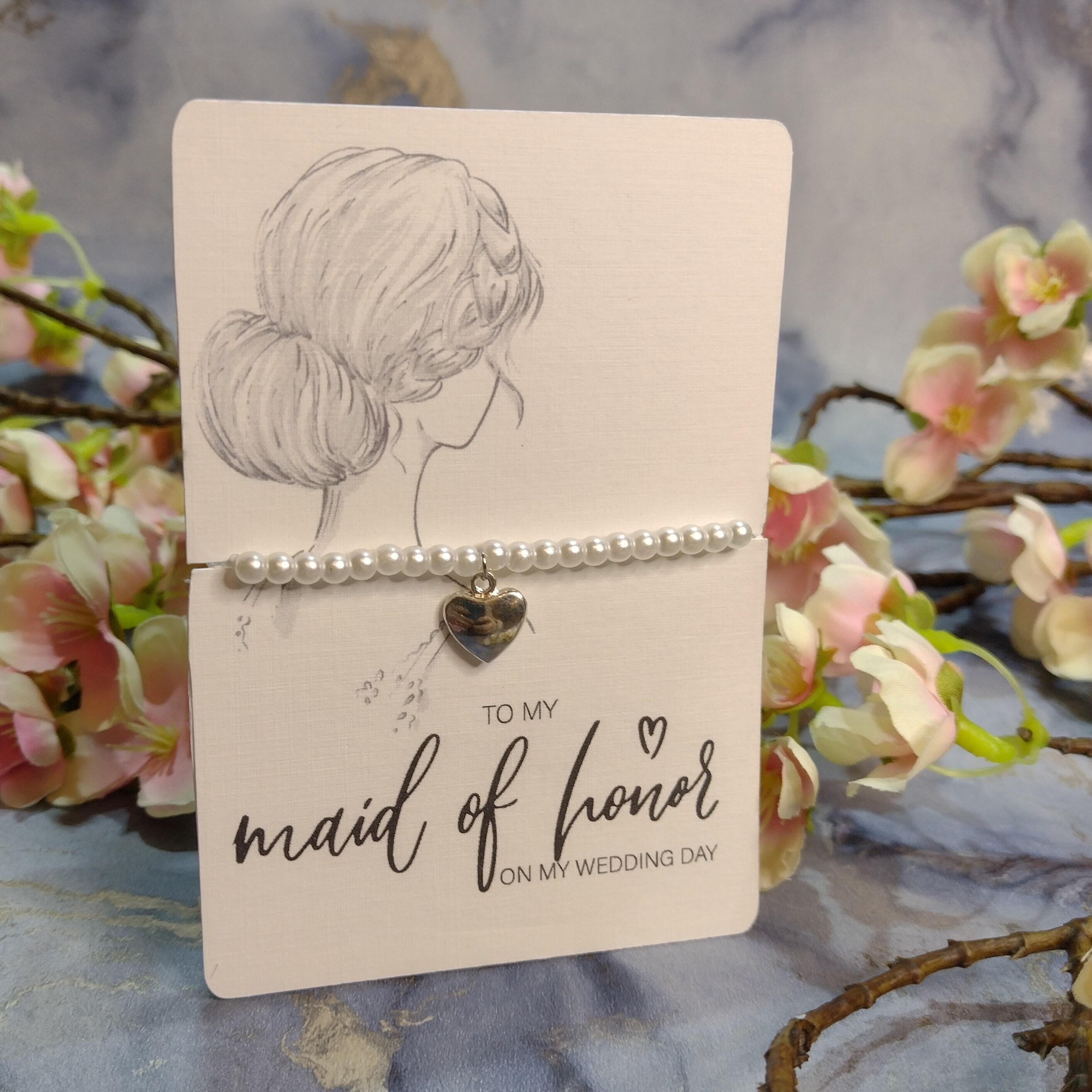 To My Maid of Honour on My Wedding Day Bracelet Gift Gift for - Etsy