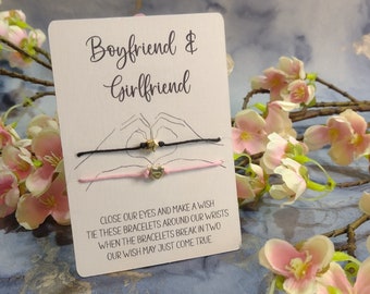 Boyfriend & Girlfriend wish Bracelet, Couples Bracelet , Charm bracelet, Bracelets to share, Couples Gift, Valentine Gift, Christmas Gift