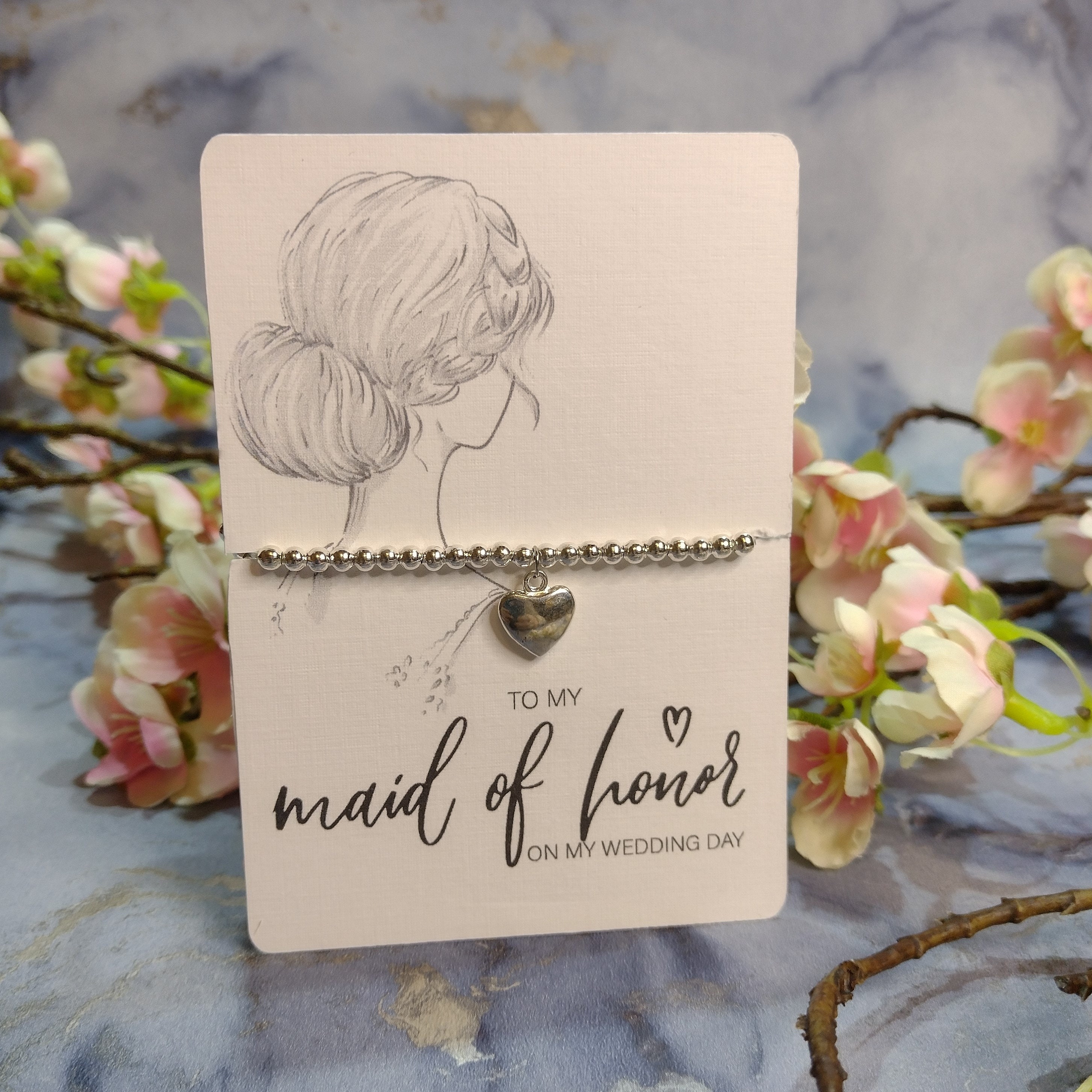 To My Maid of Honour on My Wedding Day Bracelet Gift Gift for - Etsy