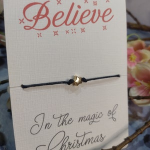 Believe in the magic of christmas wish bracelet, token gifts for christmas, cheap gifts for christmas