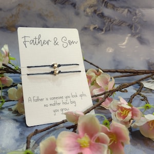 Father & Son Wish Bracelet, Fathers Day Gift, Christmas Present, Birthday Present, Gifts For Him, christmas stocking filler