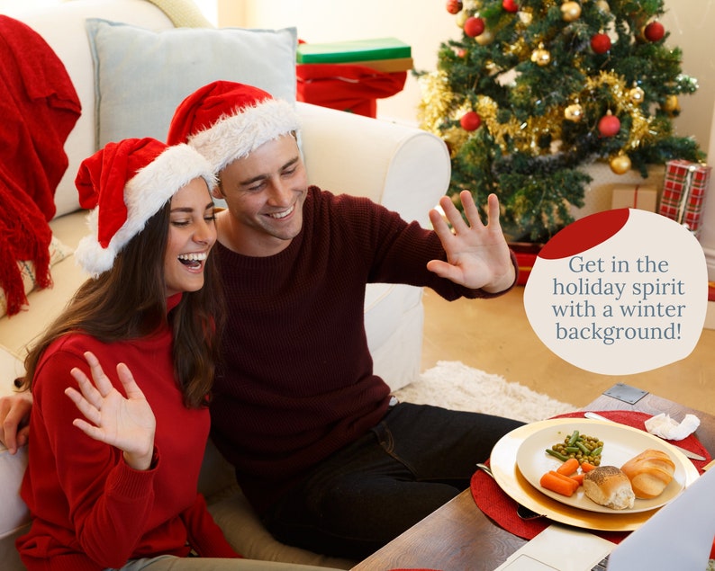 Virtuelles Studio Büro Zoom Weihnachten Hintergründe mit | Etsy
