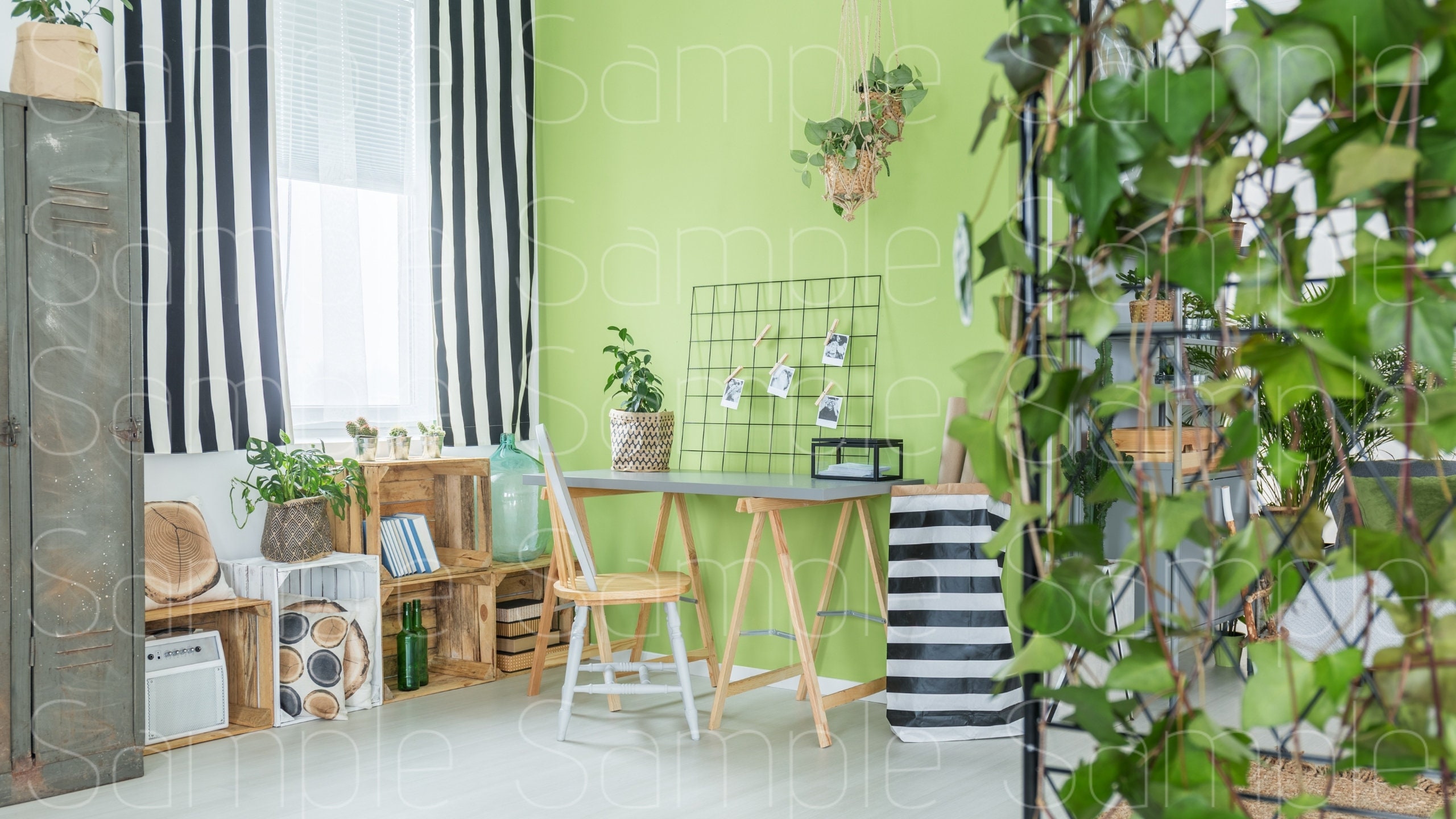 Zoom Background Digital Backdrop Natural Neutral Plants Etsy UK