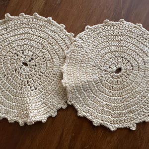 Vintage crocheted doilies