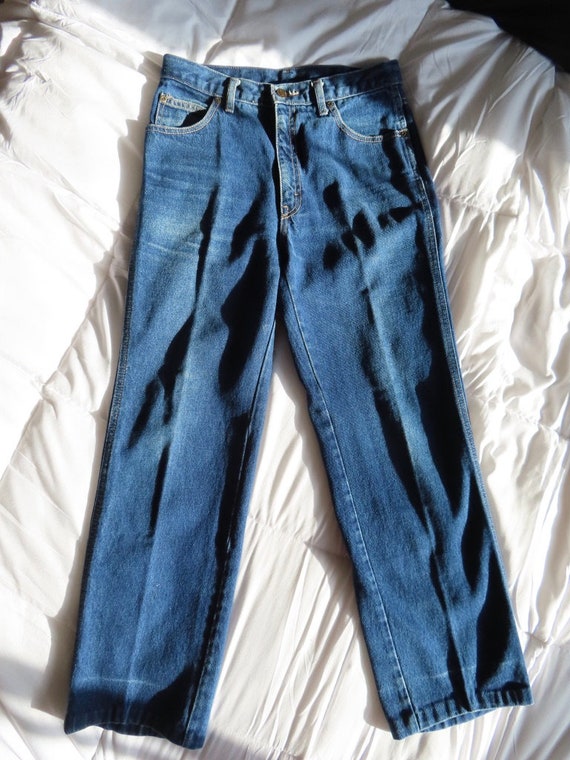 1980s Calvin Klein Jeans Medium Blue Wash High Wa… - image 3