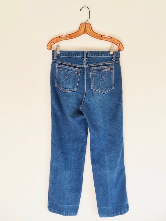1980s Calvin Klein Jeans Medium Blue Wash High Wa… - image 5