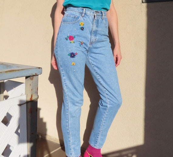 80's vintage﹆flower denim お花柄デニム 80's vintage﹆flower denim お花柄デニム