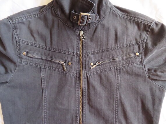 1990s Jean Jacket Gray Roushatte Union Made Sanfo… - image 7