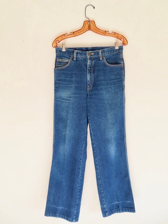 1980s Calvin Klein Jeans Medium Blue Wash High Wa… - image 4