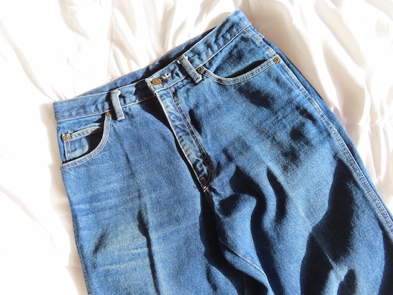 1980s Calvin Klein Jeans Medium Blue Wash High Wa… - image 8