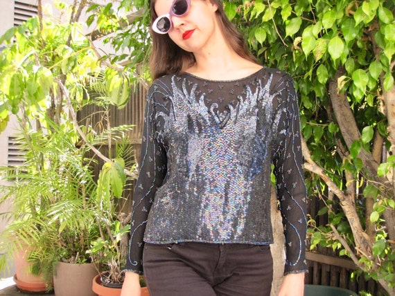 Sheer iridescent top hotsell