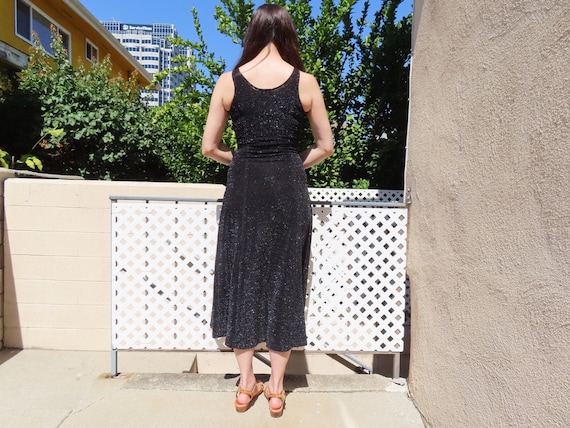 90s Metallic Silver Gown (XS/S)