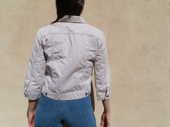 1990s Todd Oldham Jeans Jacket TO2 Denim Khaki Ha… - image 7