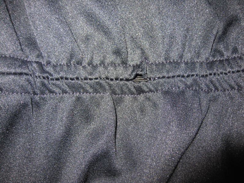 1980s Black Jumpsuit Striped White Grosgrain Ribbon Accents - Etsy