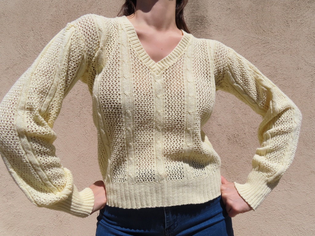 1980s Christian Dior Sweater Pale 