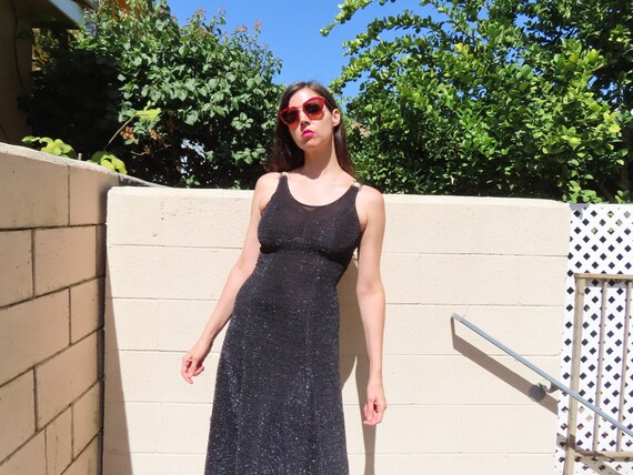 90s Sparkly Backless Mini Dress
