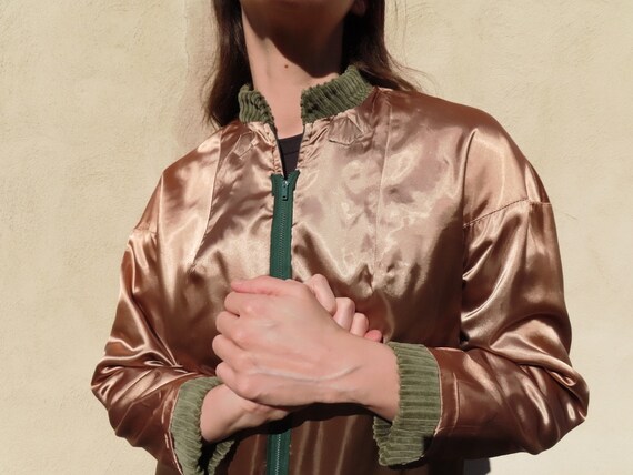 Beige Silk & Knit Reversible Jacket main image 1