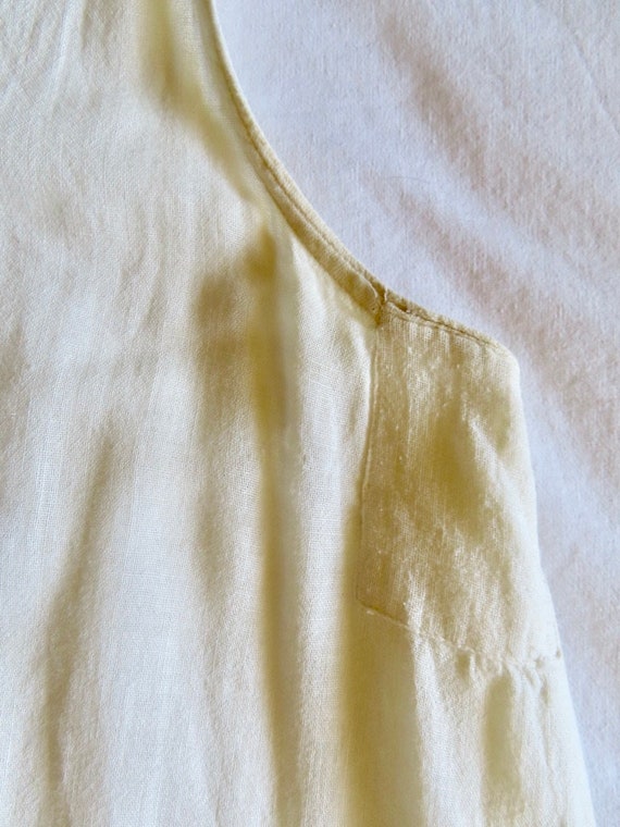 1910s Edwardian Nightgown White Ruffle Tier Hem S… - image 9