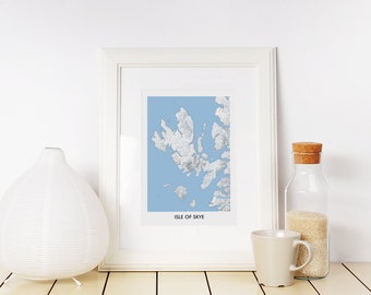 Isla de Skye - Mapa topológico, Sin marco