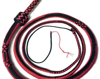 Bullwhips mit Diamantgriff, Nylon, Harlekinmuster, 16 Geflecht, 12 Farboptionen, Stahlgriff, BB Kern, Vegan Option
