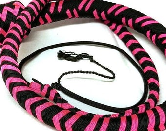 Herringbone Muster Bullwhips, Nylon, 16 Zopf, 13 Farboptionen, Stahlgriff, BB Kern, Vegan Option