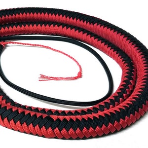Nylon Snakewhips, Custom Harlequin Pattern, 12 Plait, 12 Color Options, BB Core, Vegan Option