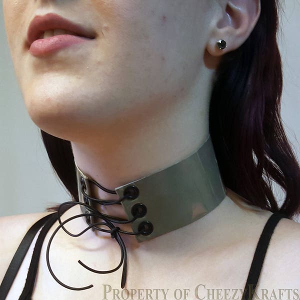 Corset Chokers, Designer Leather - 2 Widths, Many Color Options